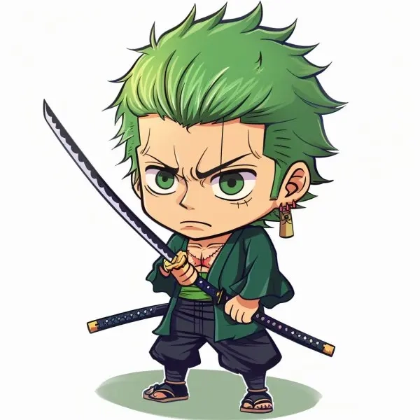 Khám phá biểu cảm từ zoro chibi head