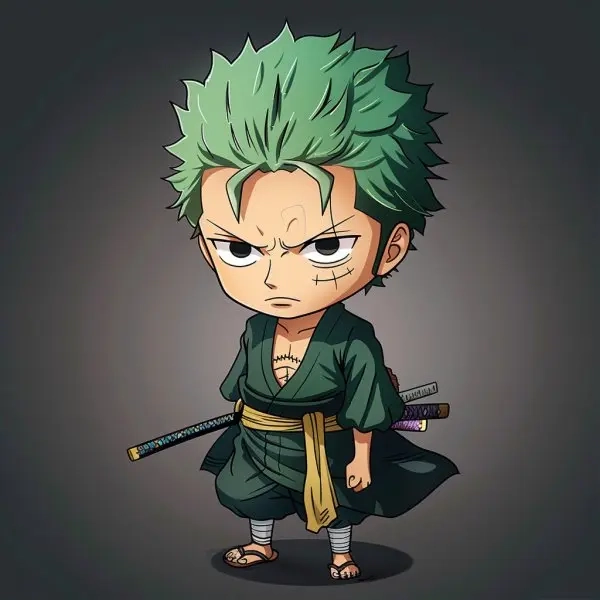 Bộ ảnh zoro chibi transparent siêu nét