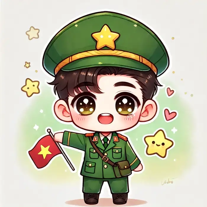 Cập nhật ảnh bộ đội chibi phong cách mới