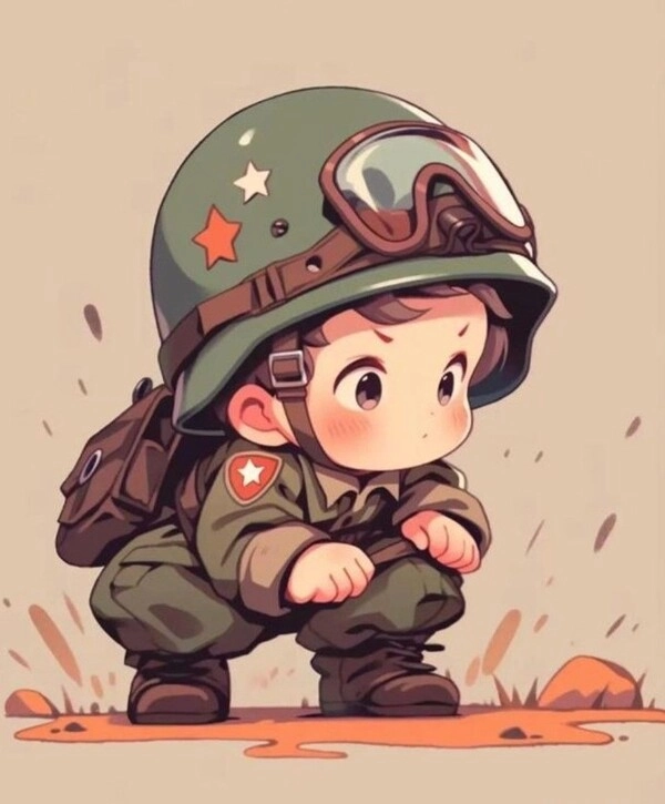 Tình yêu bộ đội chibi đầy cảm xúc