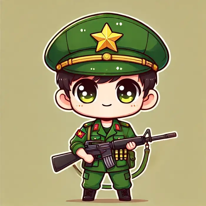Fanart chibi bộ đội Việt Nam độc lạ