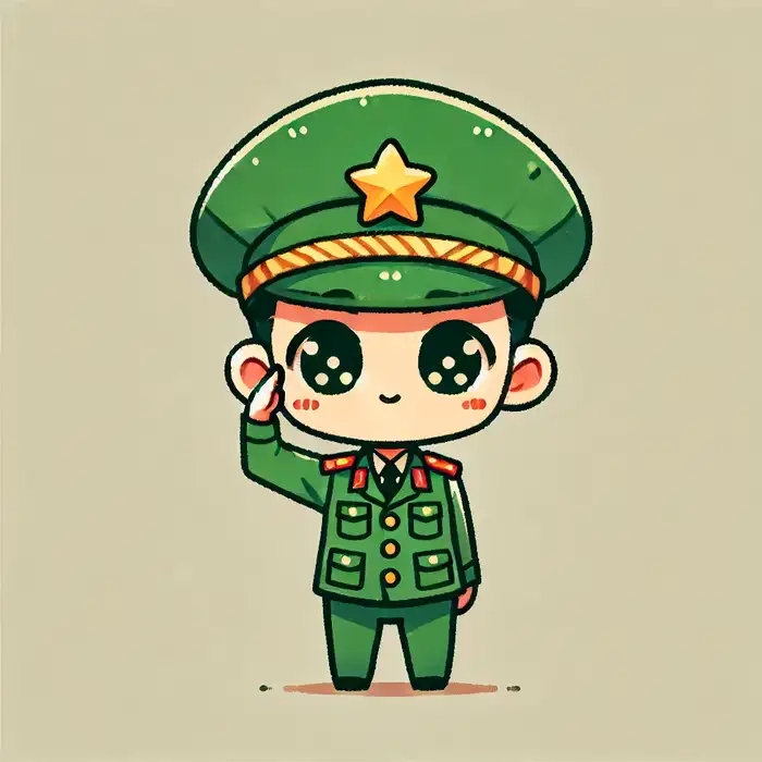 Thử vẽ hình bộ đội chibi theo mẫu hot