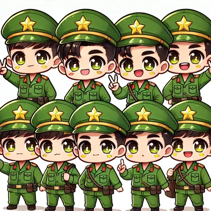 Xem ngay bộ bộ đội chibi siêu đáng yêu