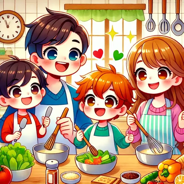 Gia đình hạnh phúc chibi chuẩn ảnh avatar dễ thương