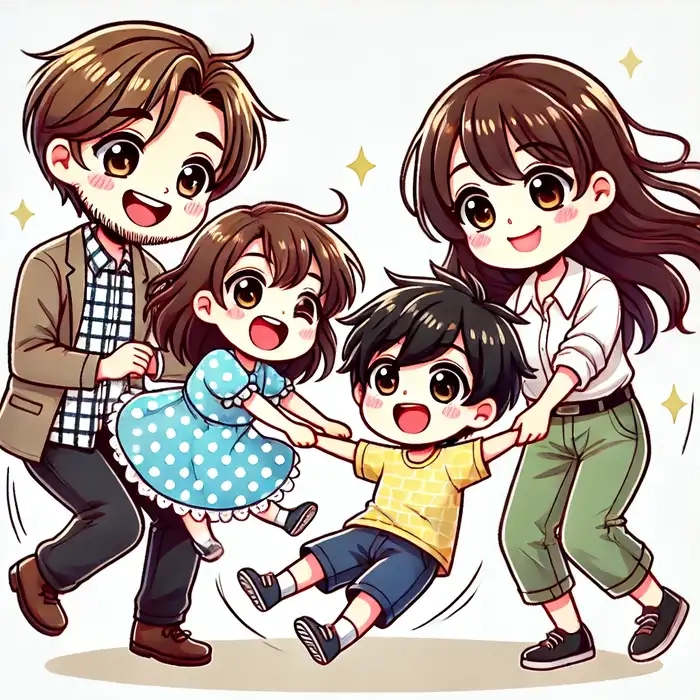 Chibi gia đình cute cho người yêu phong cách Nhật