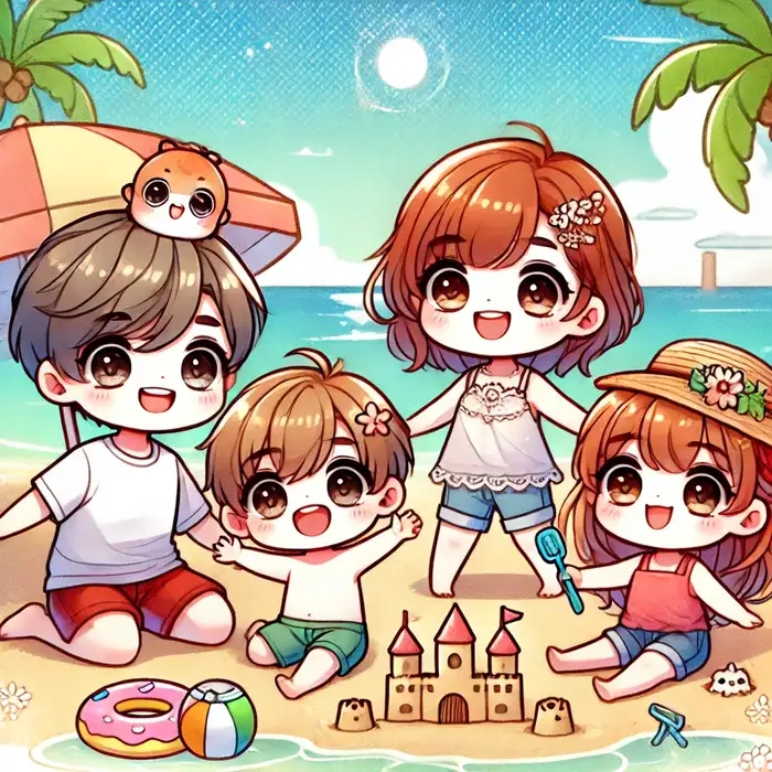 Chibi ghép mặt gia đình độc đáo theo cách riêng