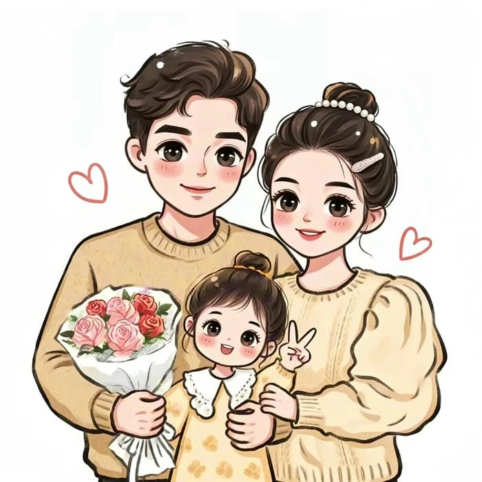 Gia đình anime chibi ngộ nghĩnh cực chất