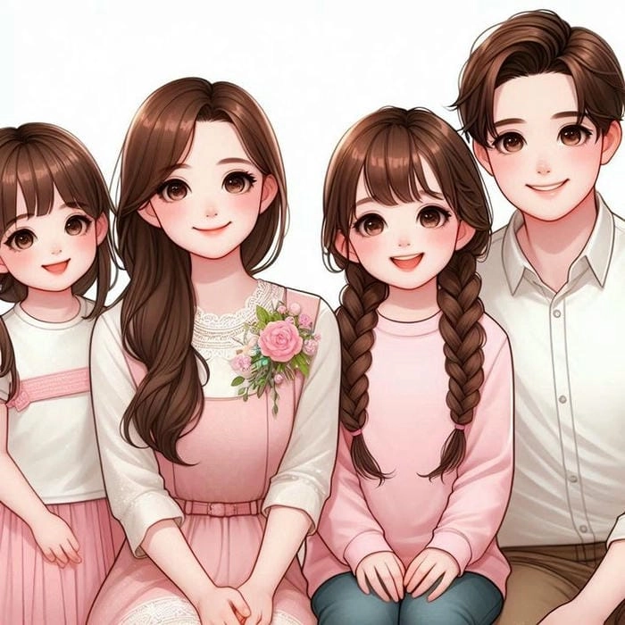 Gia đình chippy đáng yêu phiên bản chibi