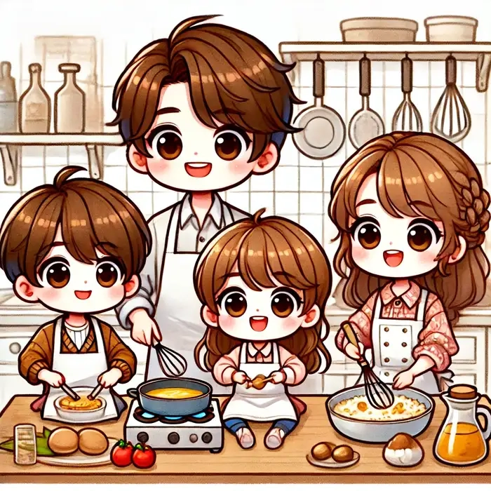 Vẽ gia đình chibi đơn giản cho người mới bắt đầu