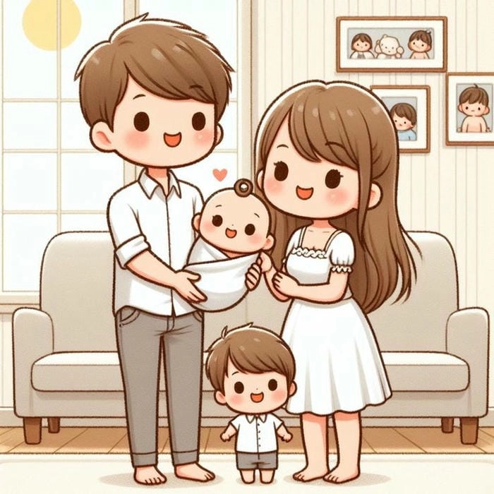 Avatar gia đình chibi nổi bật cá tính riêng