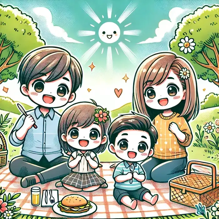 Gia đình chibi cute lan tỏa năng lượng tích cực