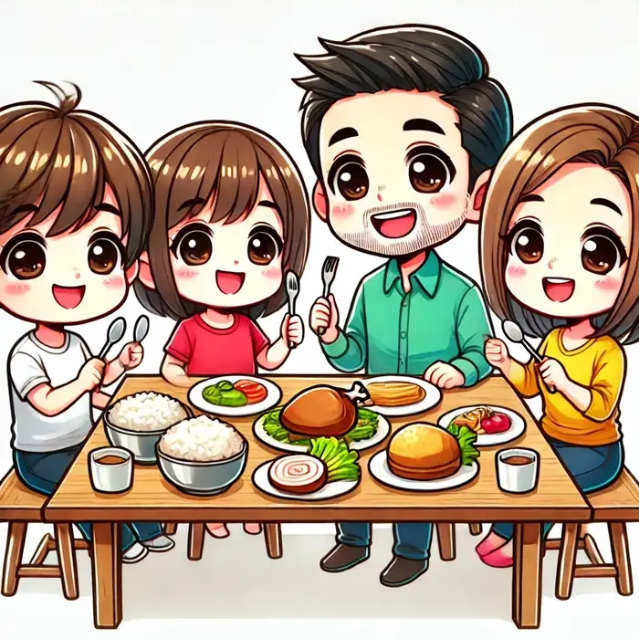 Gia đình nhỏ chibi gắn bó từng khoảnh khắc