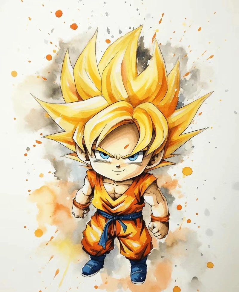 Học vẽ goku chibi đơn giản từng bước