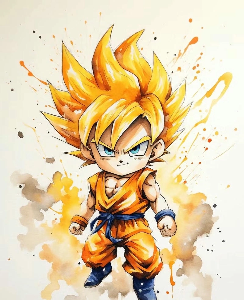 Bộ mô hình goku chibi siêu đáng yêu