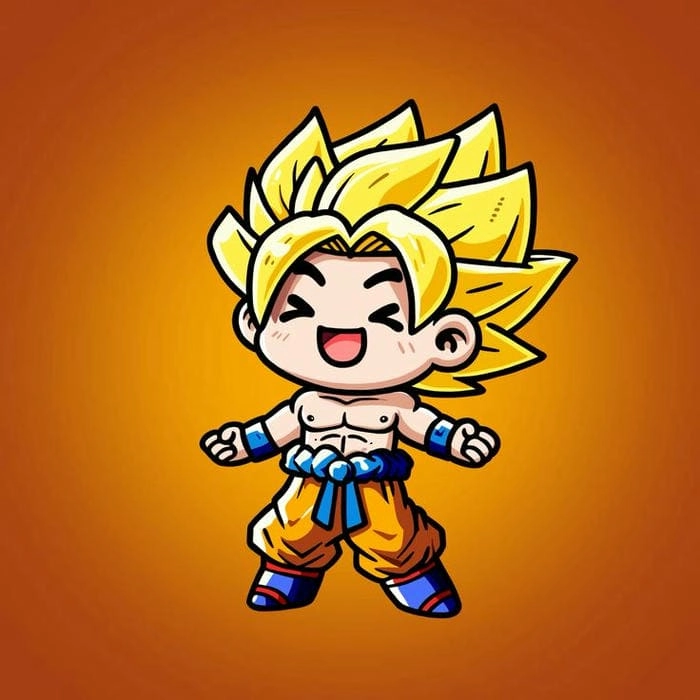 Ngầu lòi với goku chibi ssj blue cực mạnh
