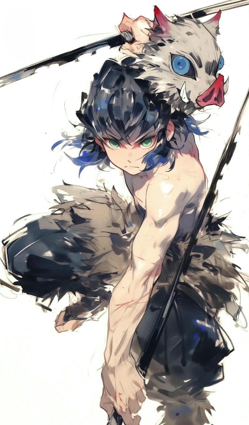 Dáng vẻ đáng yêu của inosuke chibi