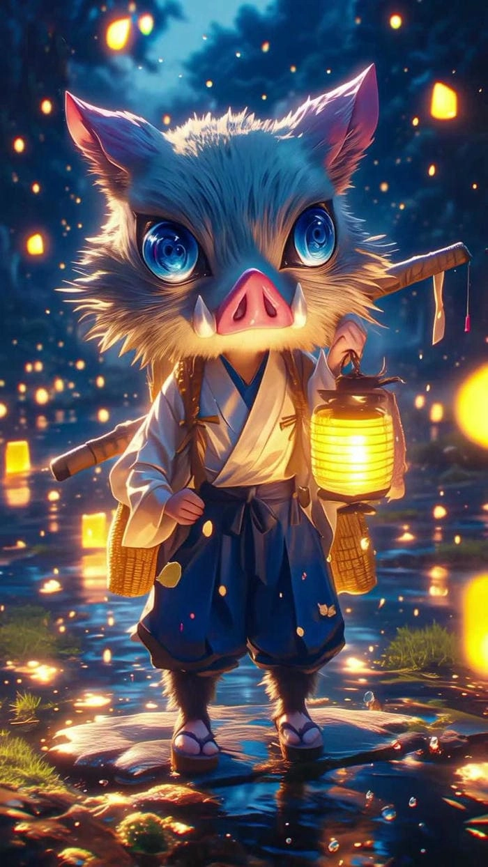 Tuyển chọn inosuke chibi official art tinh tế