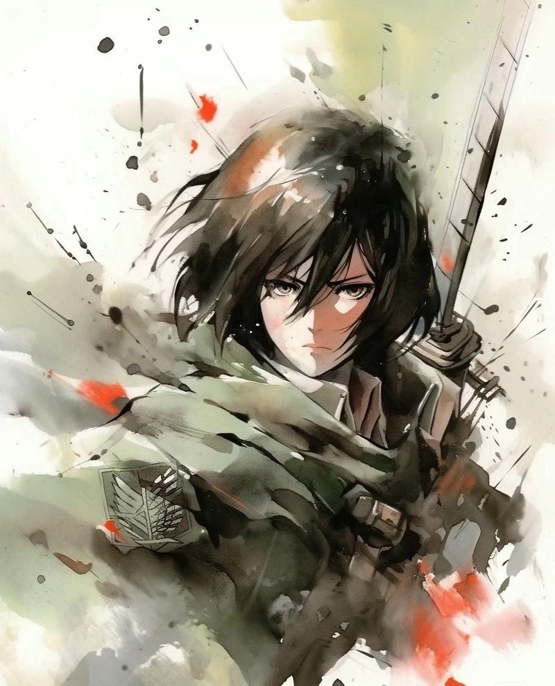 Hình tượng đậm chất chiến binh mikasa ackerman manga