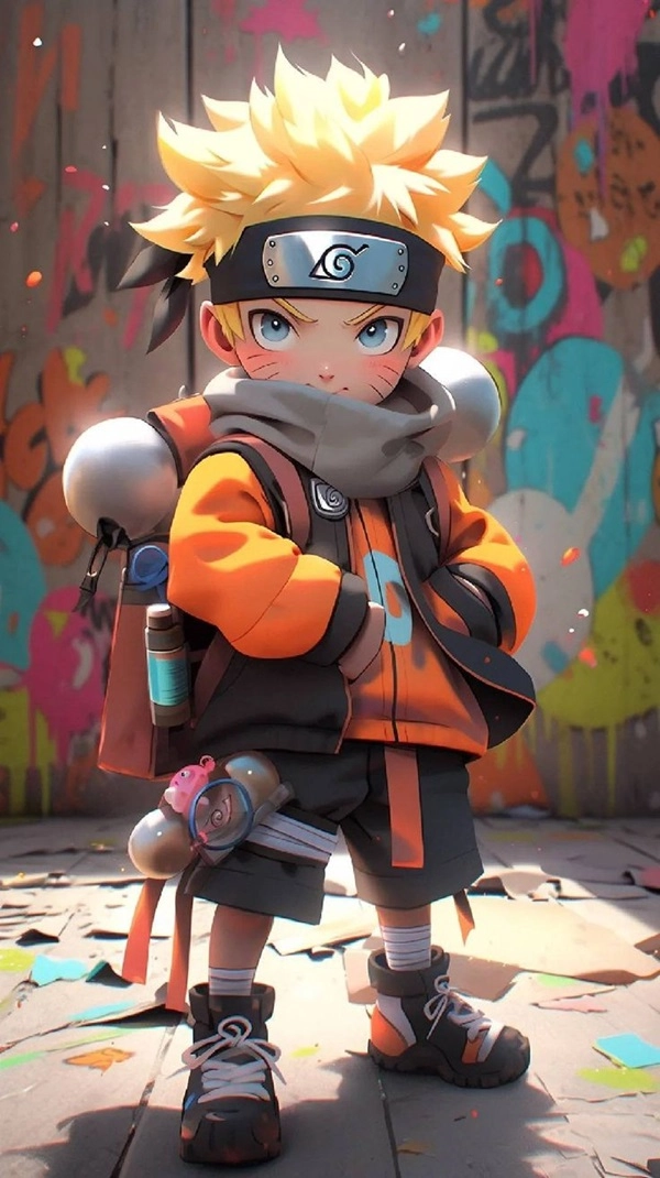 Tải tranh tô màu naruto chibi cho bé yêu