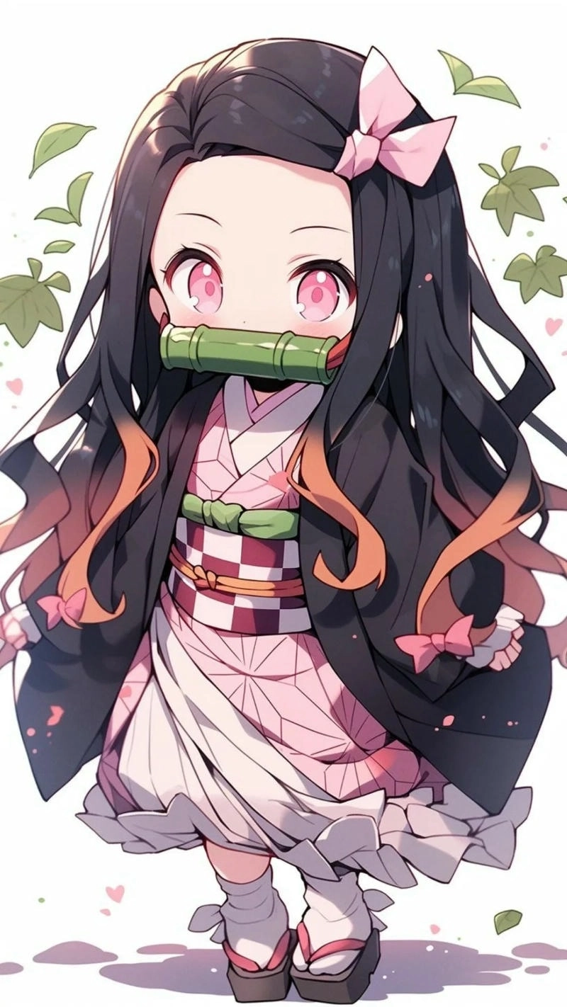 Hình ảnh nezuko cute chibi đáng yêu từng chi tiết