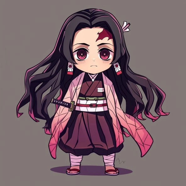 Tải các ảnh nezuko chibi dễ vẽ cho bé