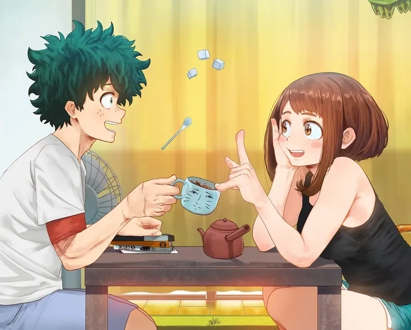 Fanart dễ thương deku x ochako cute