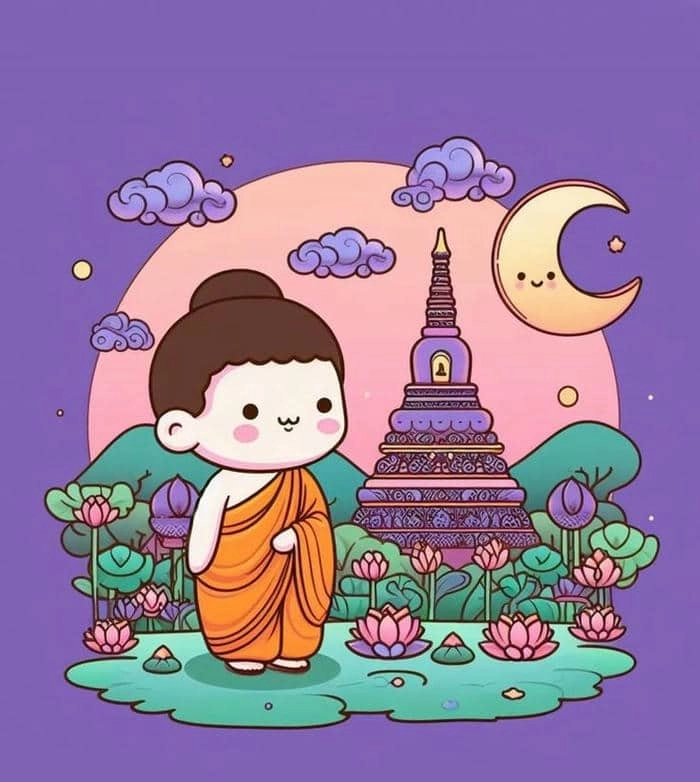 Đổi gió avatar với avatar phật chibi đầy chất
