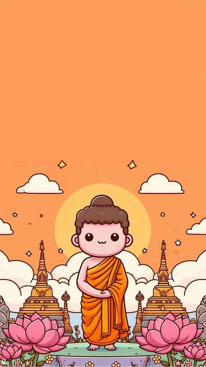 Hình ảnh bình an của phật a di đà chibi