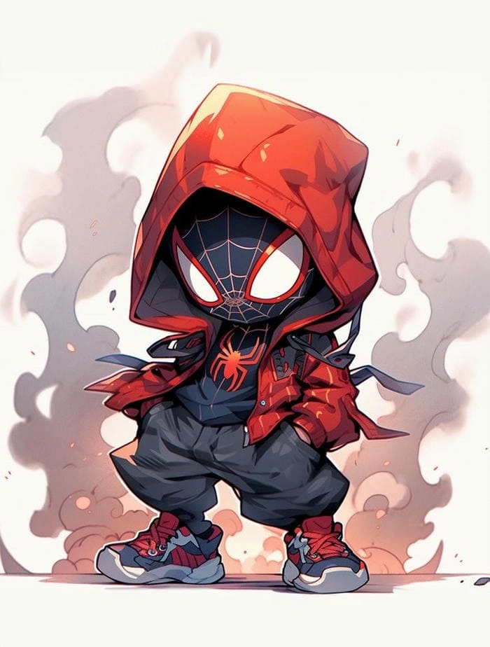 Hướng dẫn vẽ spider man chibi cực dễ cho bé