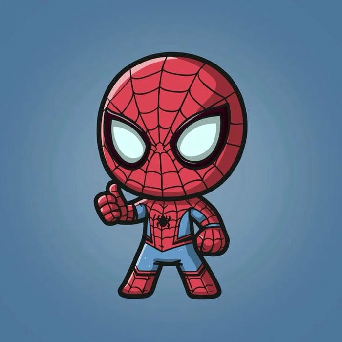 Cùng bé tô màu hình vẽ spider man chibi dễ thương