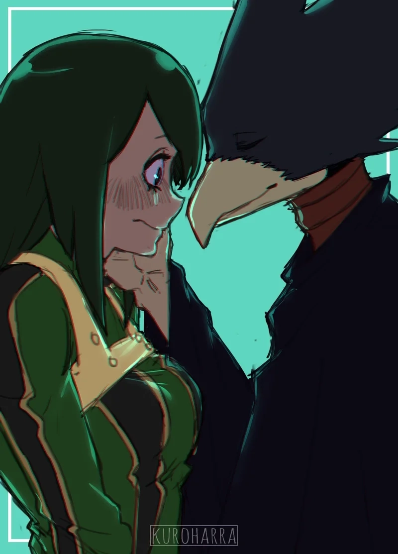 Tổng hợp fanart đẹp nhất tokoyami x tsuyu fanart