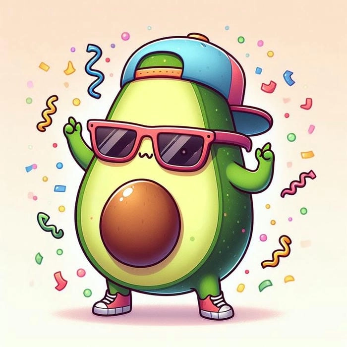 Hình ảnh bơ cute chibi siêu xinh cho bạn tải về