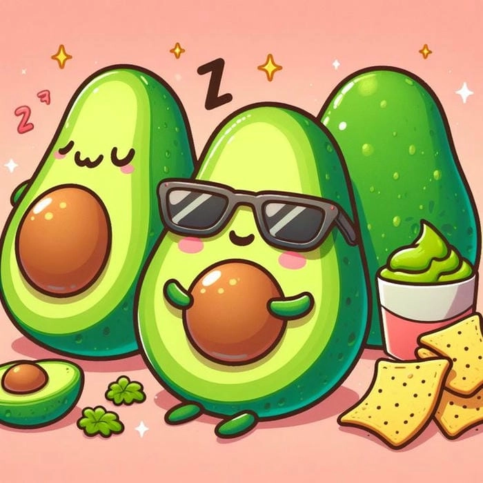 Thêm vào bộ sưu tập ảnh quả bơ chibi dễ thương