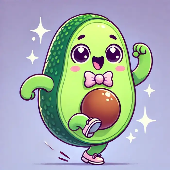 Hướng dẫn đơn giản để vẽ quả bơ chibi đẹp