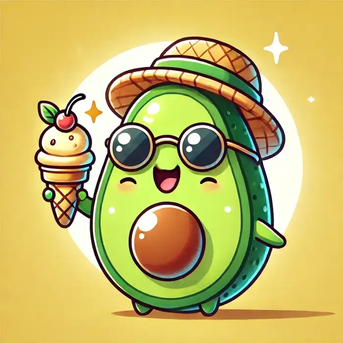 Tải hình nền trái bơ chibi đẹp cho điện thoại