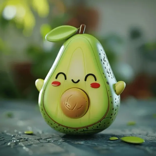 Tải ngay hình trái bơ chibi cute siêu dễ thương