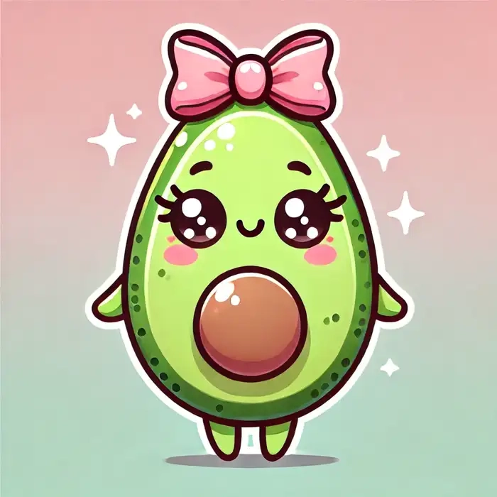 Chiêm ngưỡng quả bơ hoạt hình cute đáng yêu