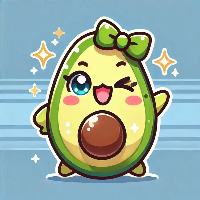 Tải miễn phí ảnh quả bơ chibi cute lạc lối