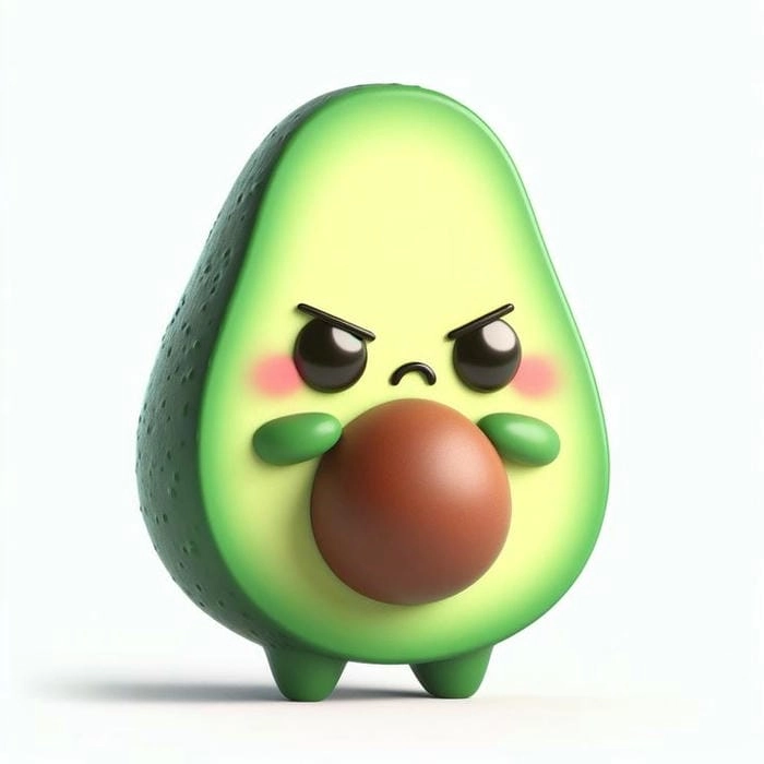 Bộ sưu tập hình quả bơ chibi cực đáng yêu