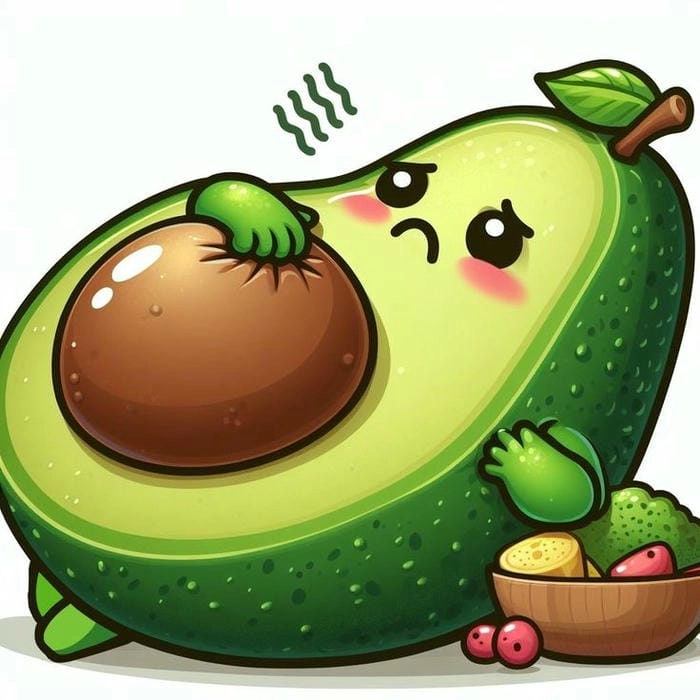 Thư viện hình chibi quả bơ đáng yêu nhất