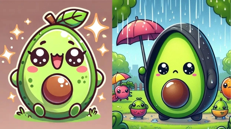 Tổng hợp 99+ ảnh trái bơ chibi dễ thương nhất hiện nay