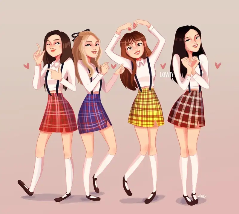 Avatar 4 người anime sống động phong cách truyện tranh Nhật