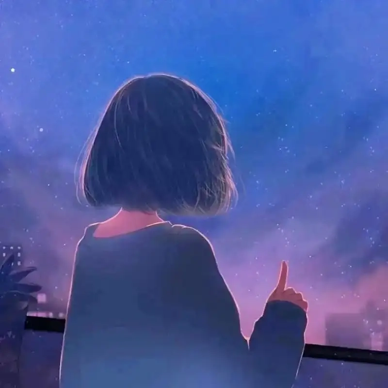 Avatar anime cô đơn kết hợp avatar buồn tinh tế