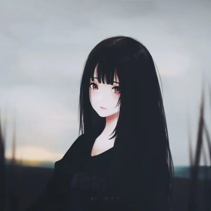 Avatar anime cô đơn tạo nét trầm lặng cuốn hút