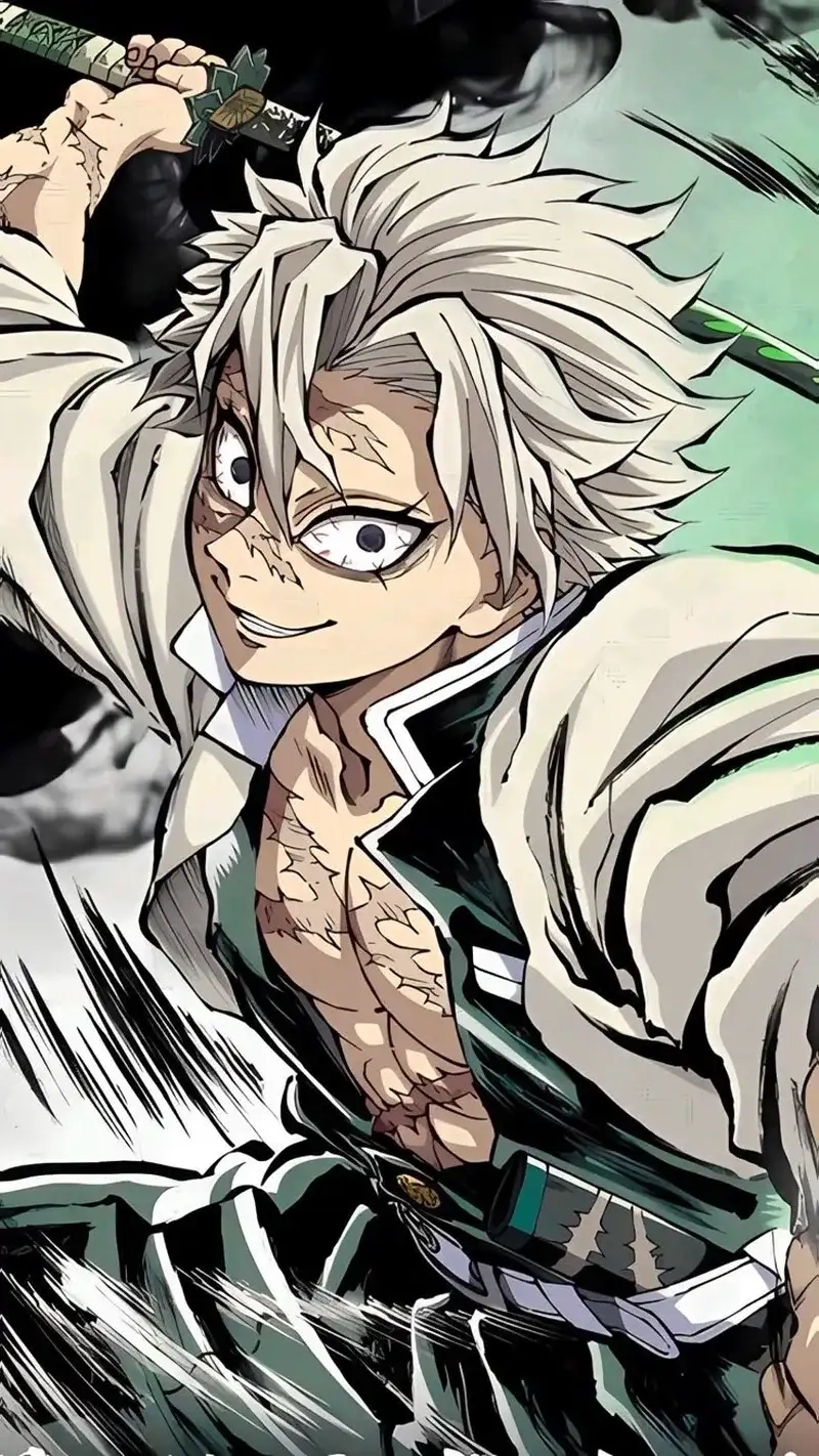 Khí chất mạnh mẽ của sanemi trên ảnh