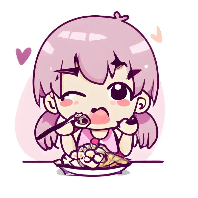 Chibi uống sữa đáng yêu với nét mặt vui tươi