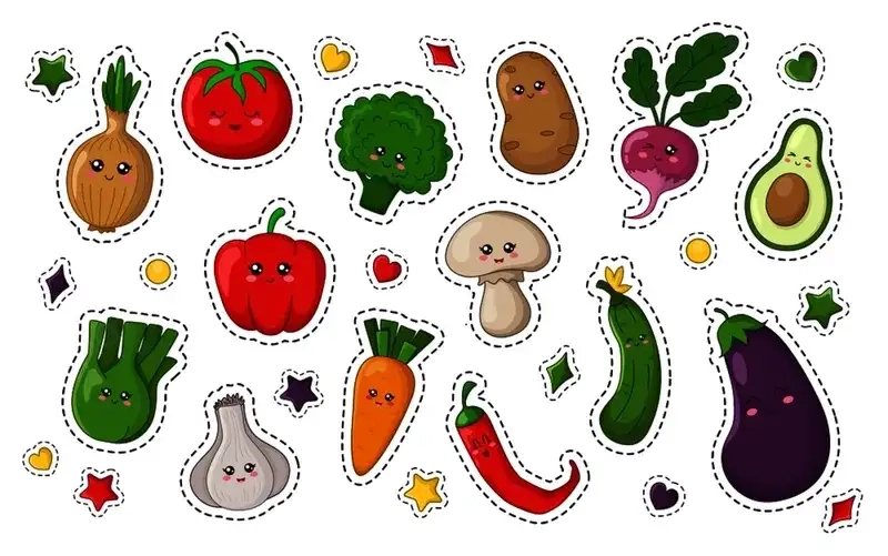 Tổng hợp chibi quả đáng yêu, đa dạng màu sắc và biểu cảm