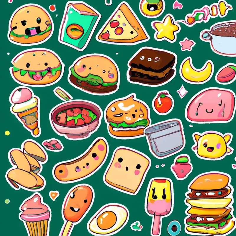 Khám phá hình đồ ăn chibi đầy màu sắc và đáng yêu vô cùng
