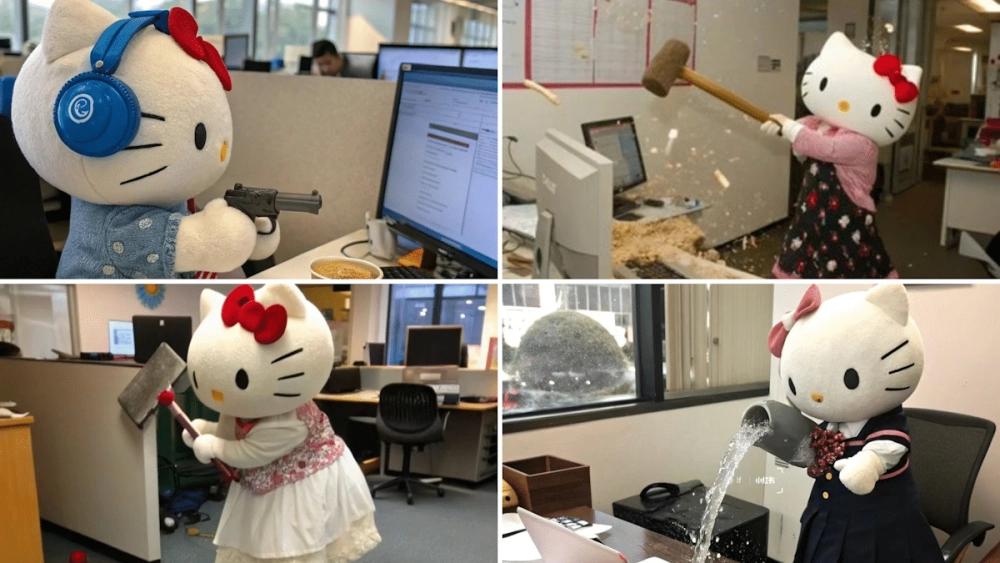 Thay đổi phong cách với meme avatar hello kitty bựa độc nhất