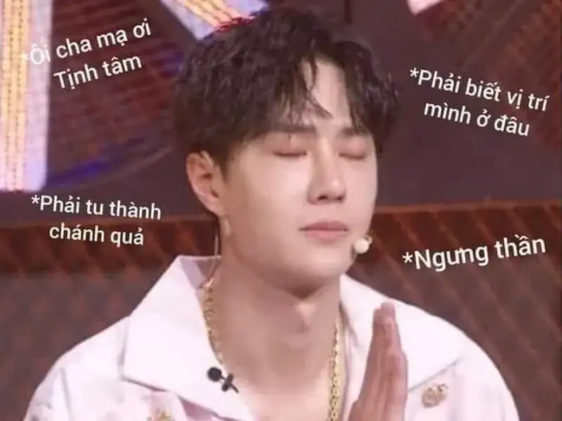Thả lỏng hơn với tâm phải tịnh meme